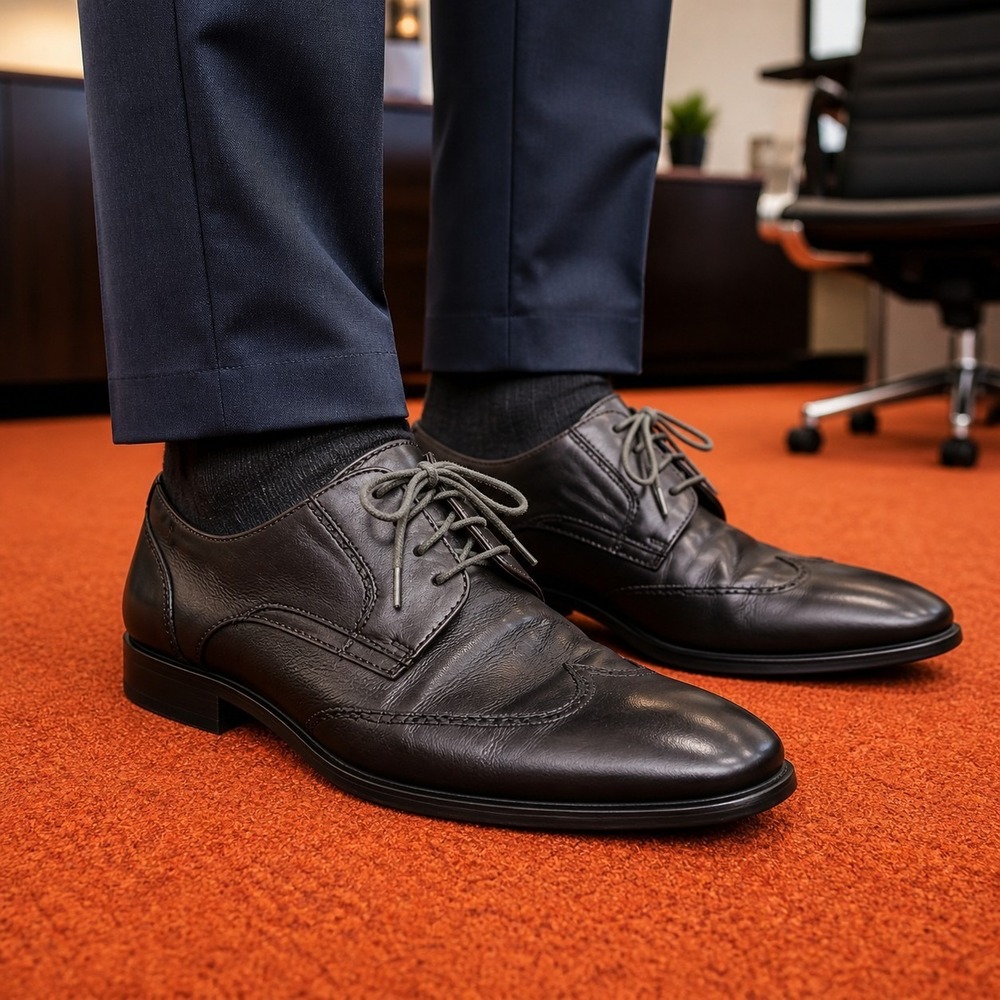 Kenneth Cole Dress Shoes Men's 10.5M Oxford Lace-Up Black Office Classic Dadcore